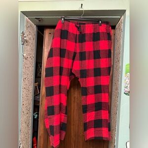 Red and Black Plaid Lounge Pants
